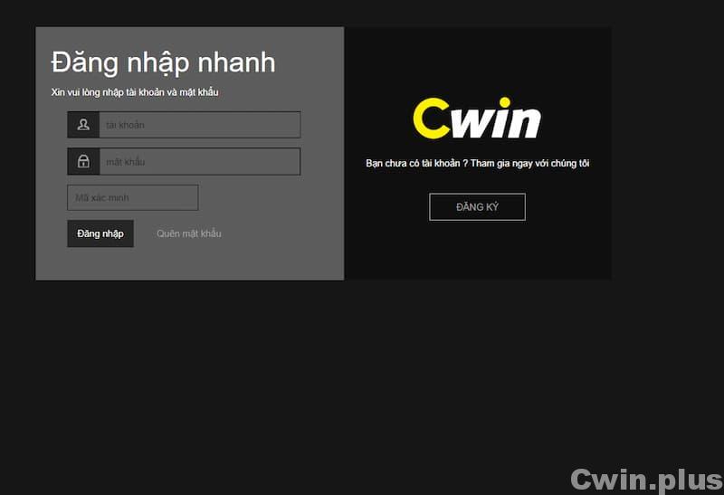 Thực hiện đăng ký/đăng nhập để tham gia xổ số Cwin